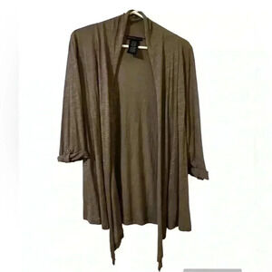 Women's Large Lightweight Oblong Cardigan Tan by Design History